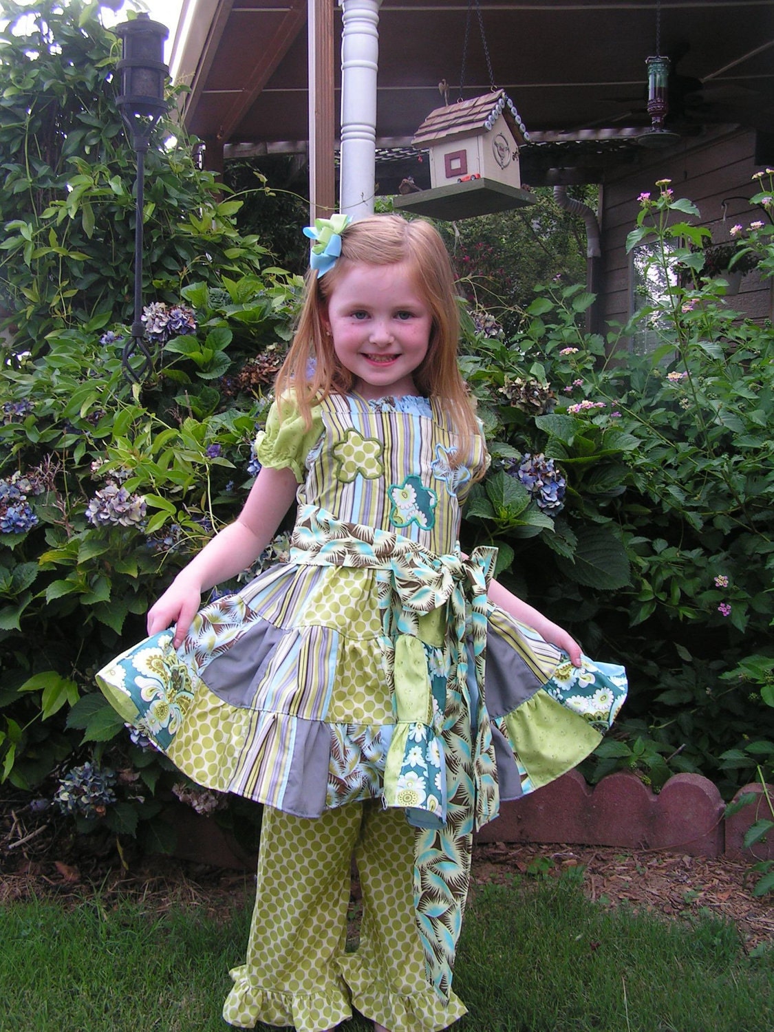 4pc Back to School patchwork twirl set sz 2 3 4 5 6 7 pageant custom boutique etsykids