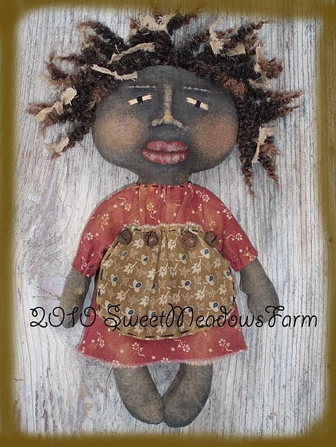 EPATTERN - Primitive Raggedy and Black Dolls Craft Show Dollies
