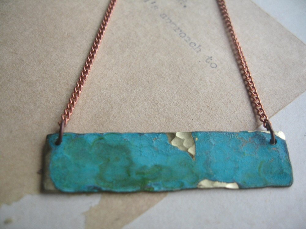 Parallel Brass Necklace