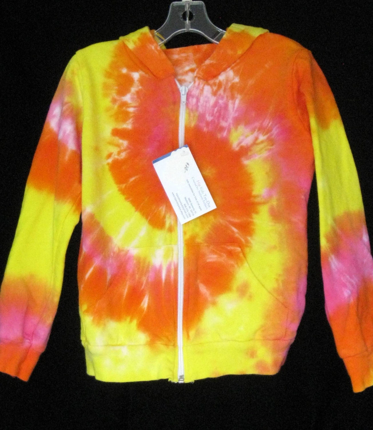 Lemon Raspberry Sherbet Tye Dye Hoodie 6