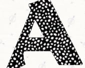 Printable alphabet letter stencil:  Hayward Font in pdf