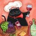 Sommelier Cat - Wine Expert - Kitchen Home Wall Art