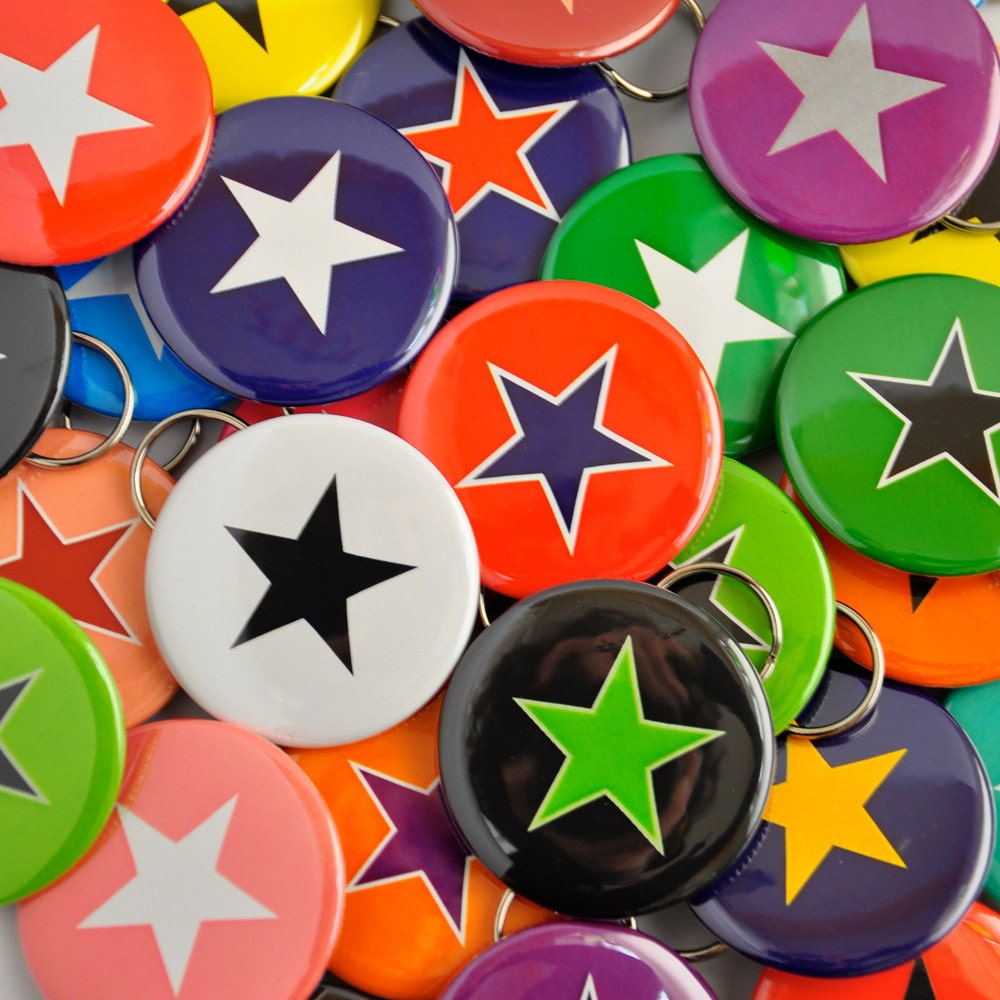 12 Custom Colors Roller Derby Jammer Star BOTTLE OPENERS with Keychain 2-1/4 2.25