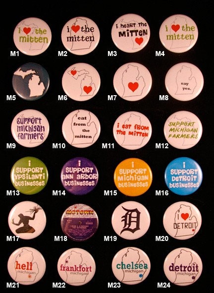 MITTEN Series Celebrate Michigan Buy Local MAGNETs- set of 6