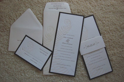 SAMPLE - Wedding Invitation - LETTERPRESS - The Fern