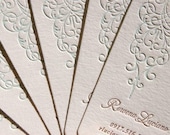 Letterpress Business Cards - Calling Cards - LETTERPRESS - Scrolled 2 color- 200 cards by Invited Ink