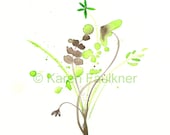 Art, Print, Giclee Print of Watercolor Painting: Field Flowers
