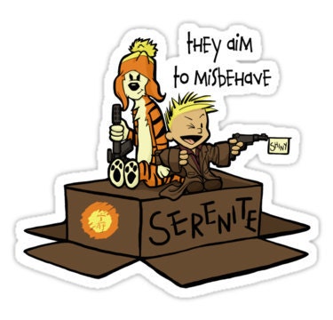 individual die cut Malvin and Cobbes v2  sticker