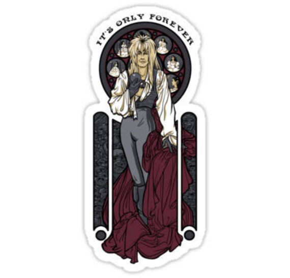 individual die cut Jareth Nouveau sticker