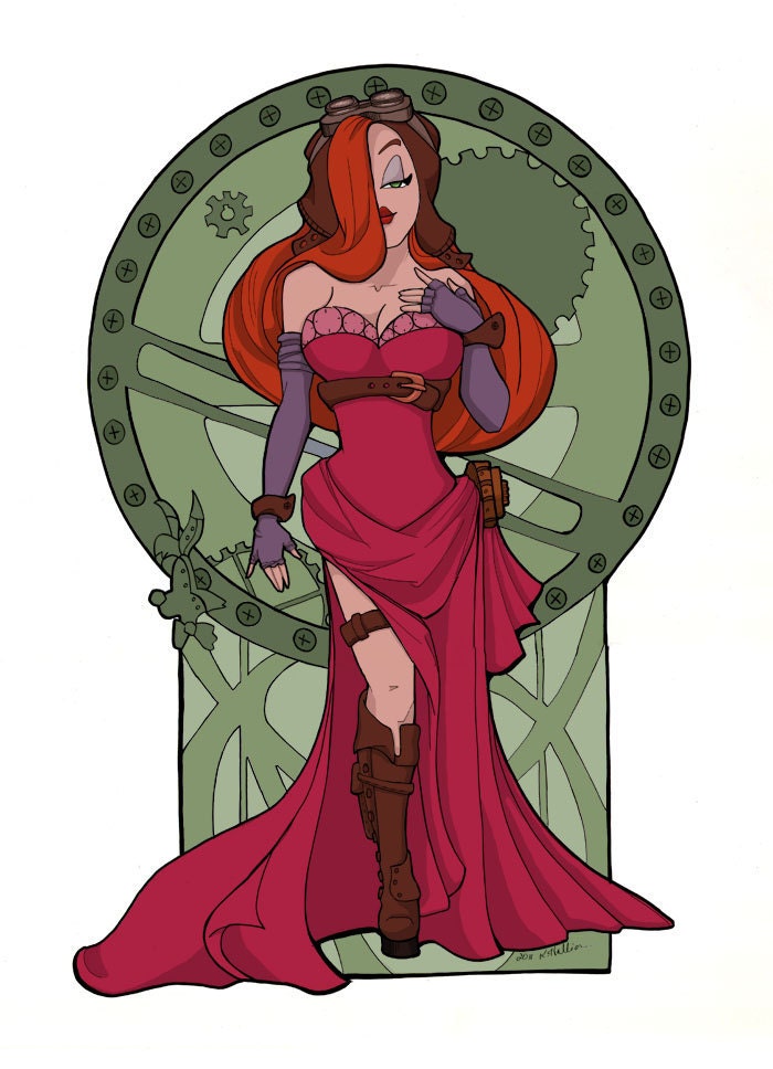 Steampunk Jessica Nouveau Notecard