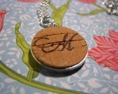 Monogrmed M Cork Necklace