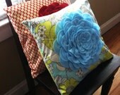Amy Butler Alexandery Henry Estee Felt Blossom Pillow Cover