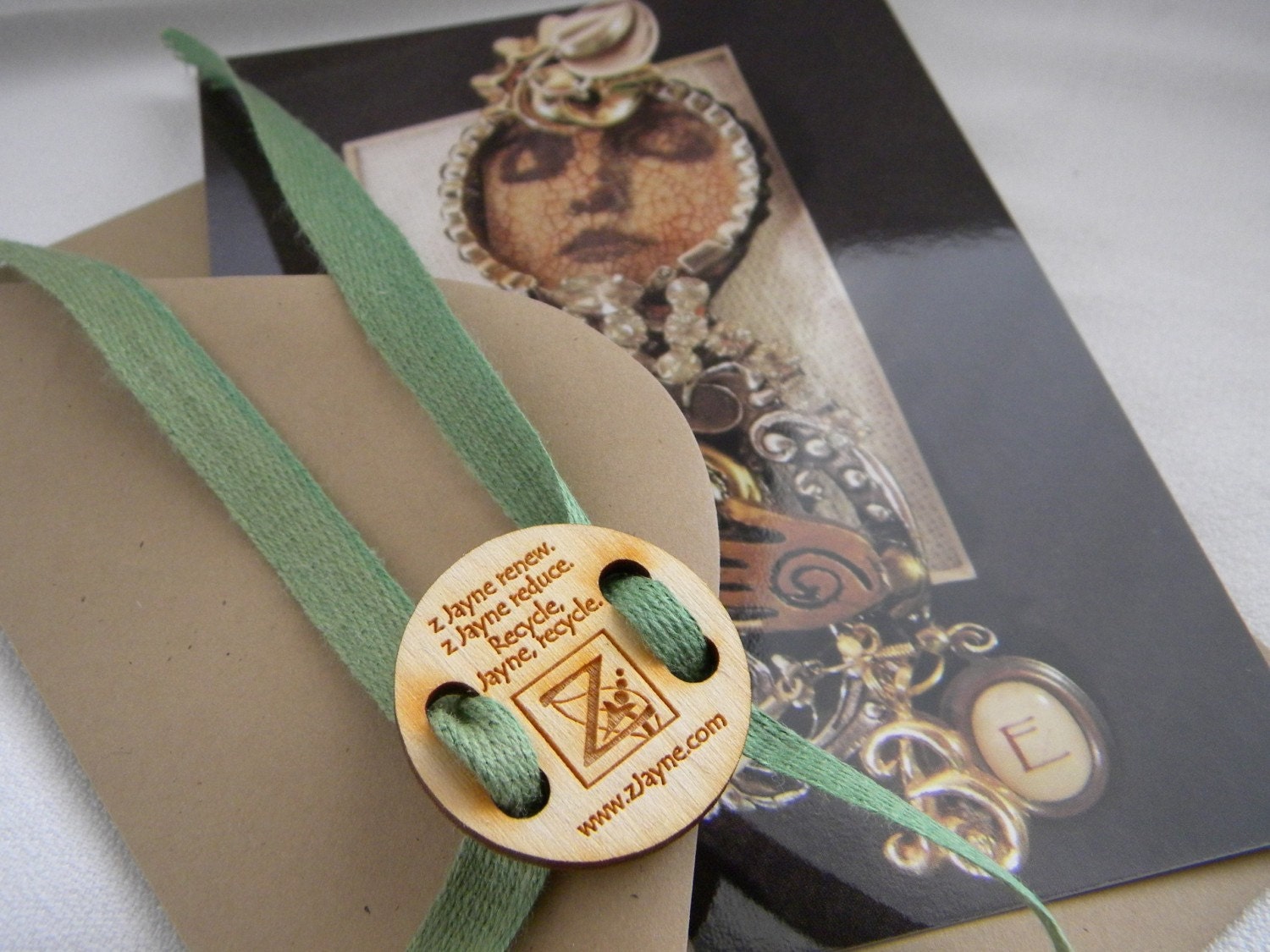 Original Art BE Postcard Print Art Assemblage by zJayne