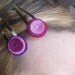 a week of barrettes in rainbow, set of 7, colorful felt circle barrettes