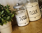 FLOUR/SUGAR DECALS (Door, Vinyl, Decal, Sticker, Vinylvineyard, Vinyl Vineyard, graphic design, monogram)