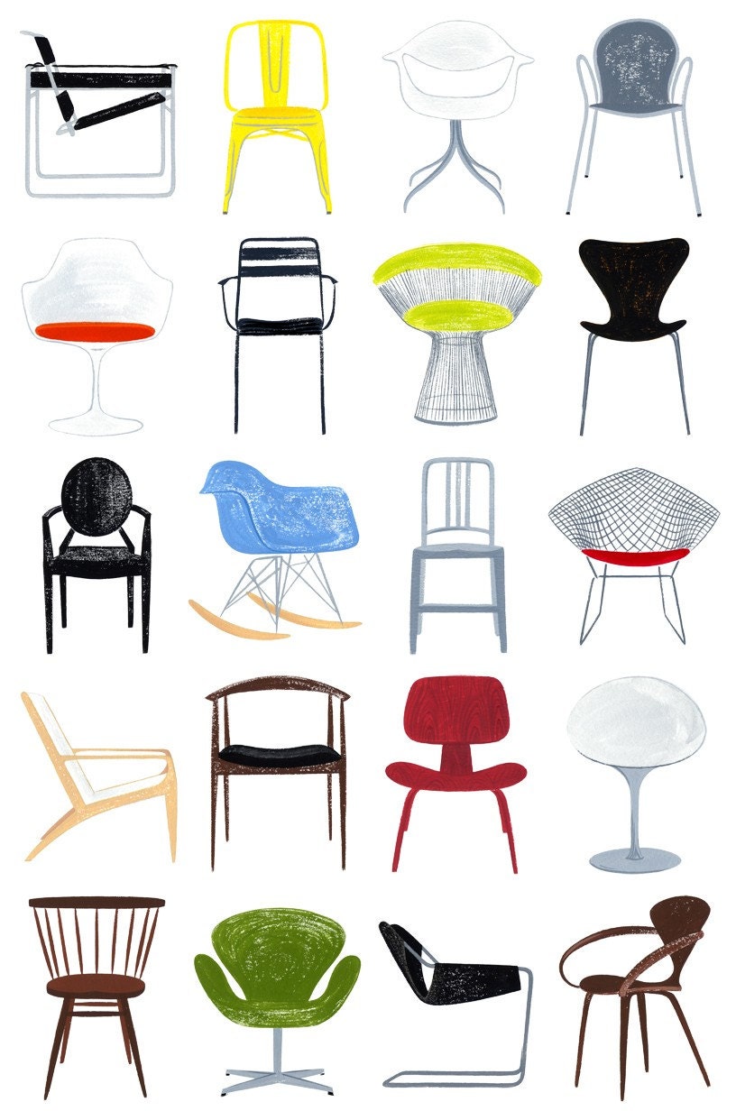 Modern Chairs / 13x19 print