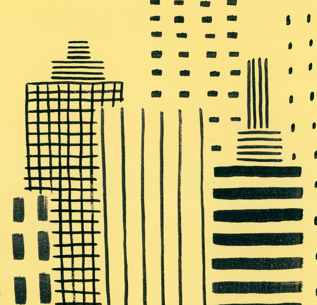 Yellow Cityscape  / 10x8 print