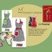 Black Stripes with Red Vintage Style Apron