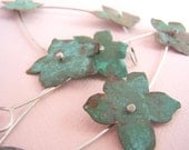 Hydrangea Necklace - Verdigris Patina