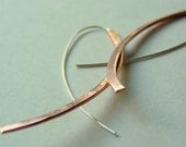 Long Copper Minimalist Earrings (3 inches)