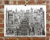 Silver City 3- Hand Printed Art Print