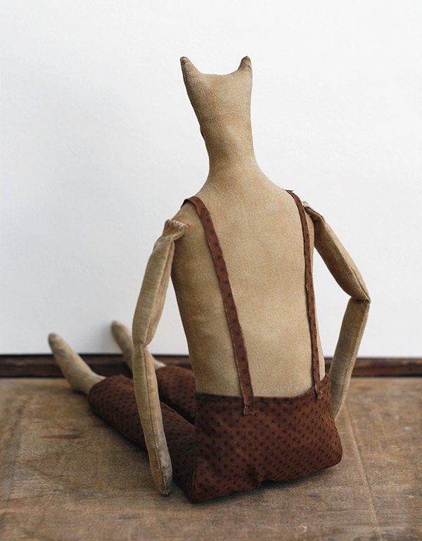 Paw Ingalls - Primitive Cat Doll - Rustic Farmhouse Decor - Made to Order