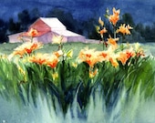 Barn with Lilies in NC mountains