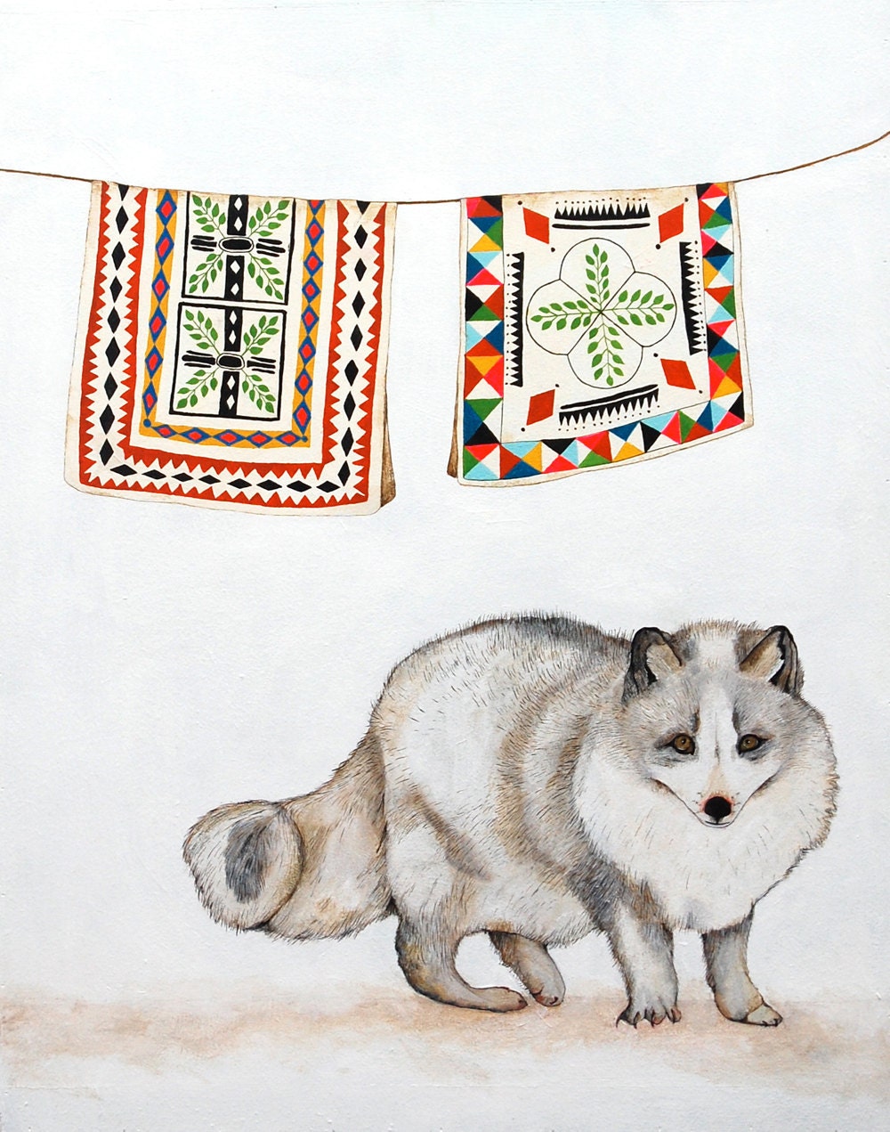 Arctic Fox Print Standard Size