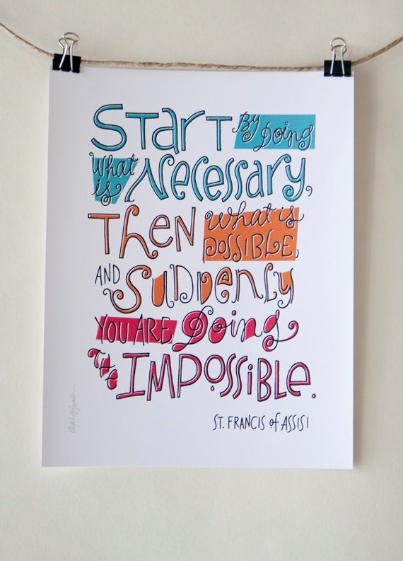 St Francis Quote - Digital Print Mini Poster