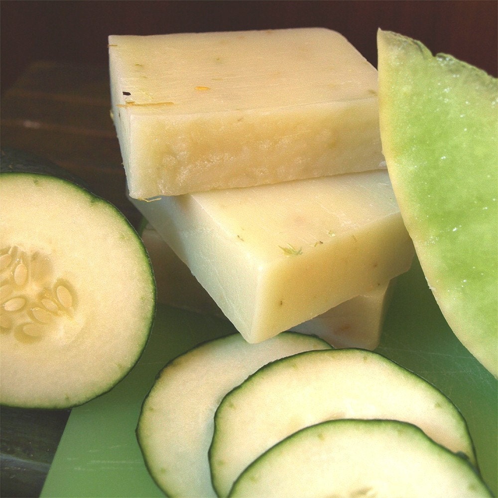 Cucumber Melon Bar of Soap from Twig Natural Soap