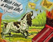 Cocker Spaniel Dog Collage Print- Vintage Urban Girl
