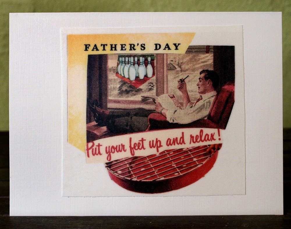 Father's Day - Greeting Card - Vintage Urban Girl - Telling Stories Series - Siouxsan