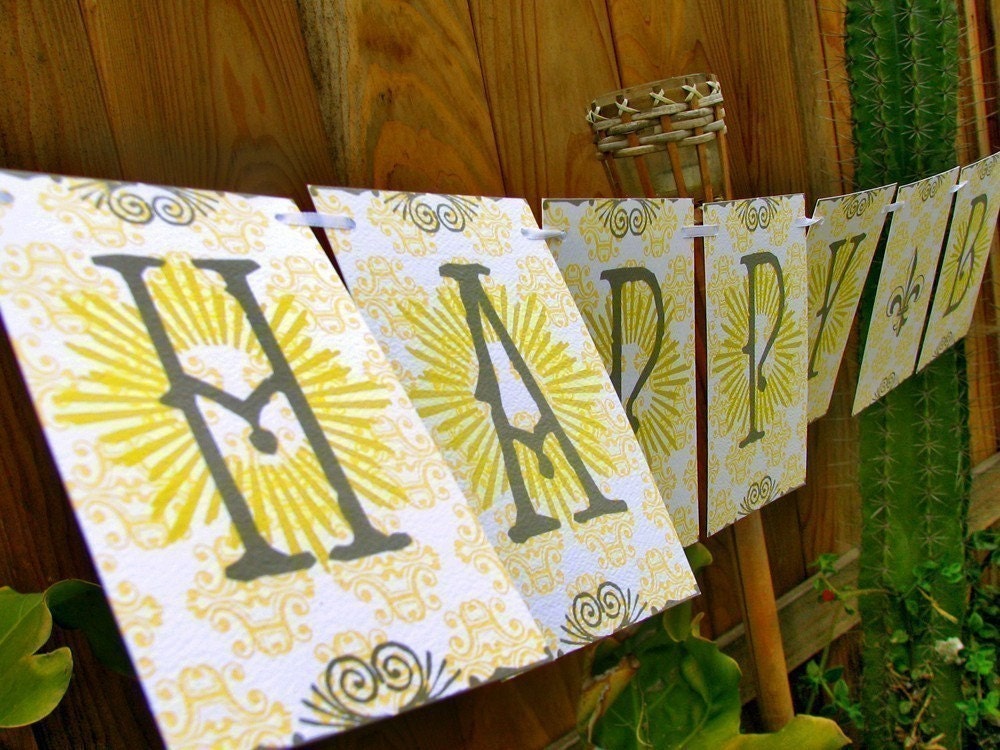 Perfect Party Birthday Paper Banner Garland - Deco Sun