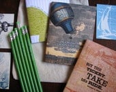 The Adventurer's Travel Pack - Gift Set of 3 notebooks, 3 magnets, 6 pencils & more