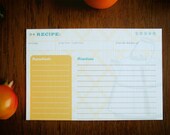 12 Tea Time Retro 4x6 Recipe Cards in a Muslin Bag