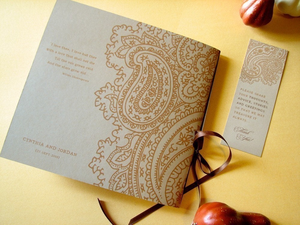 Paisley Wedding Guest Book