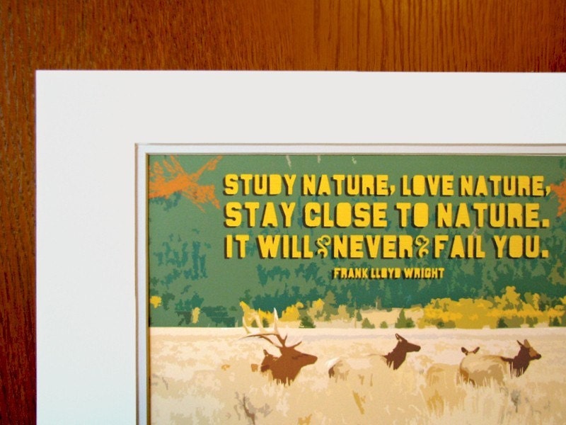Study Nature, Love Nature 8x10 Matted Giclee Art Print