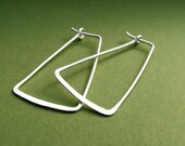 Sterling Silver Triangle Hoops geometric trapezoid rectangle