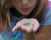 Silver Message Token - Wedding Gift for your Groom - I love you with all my heart - Custom and Personalized Handstamped