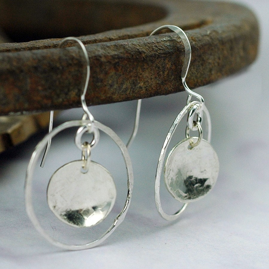 Handmade Sterling Silver Earrings - Recycled Sterling Silver - Eco Friendly - Feminine everyday - READY TO SHIP