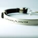 Mens Leather Cuff Bracelet CUSTOM Stamped message - anniversary - wedding gift - latitude longitude - graduation - original design