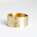 Gold Wedding Band - 14 karat gold - Rustic Hammered Texture - 10mm wide