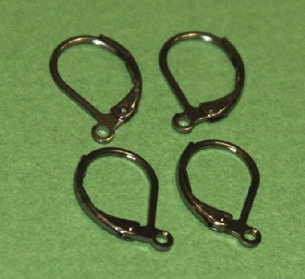 Gunmetal-plated leverback earwires ---50 pcs