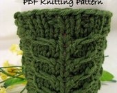 PDF Knitting Pattern - Claw Coffee To Go Cozy or Cold Drink Sleeve