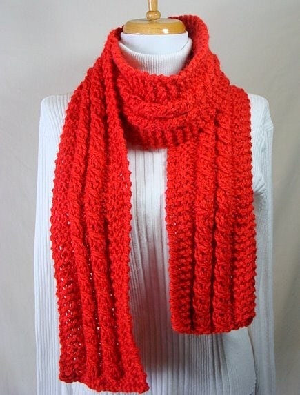 Slip Stitch Scarf or Scarflette - PDF Knitting Pattern
