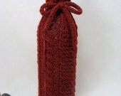 Knit Wine Bottle Cozy  - PDF Knitting Pattern