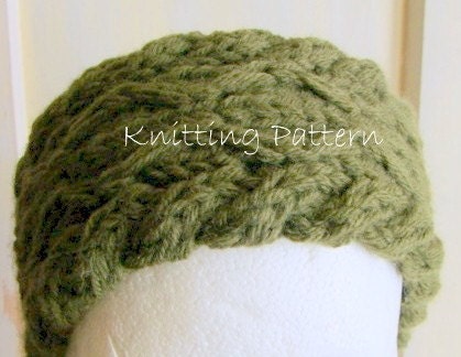 Diamond Cable Headband PDF Knitting Pattern