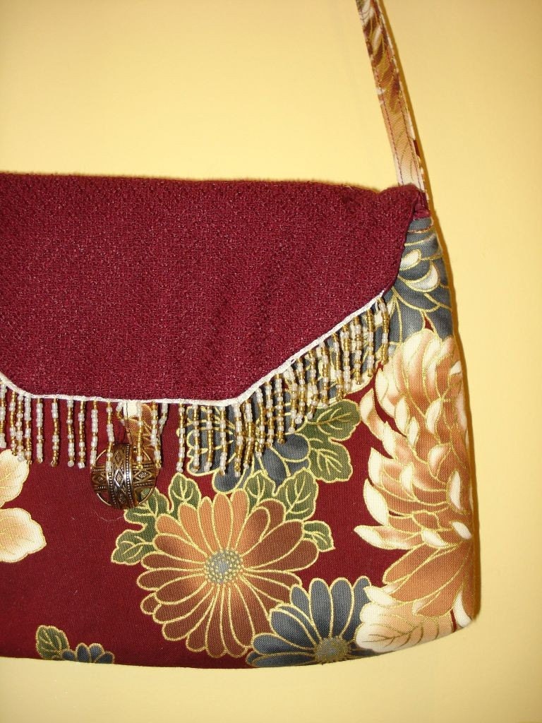 Burgundy Mumm purse