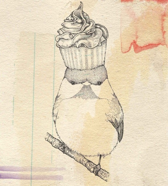 Cupcake bird