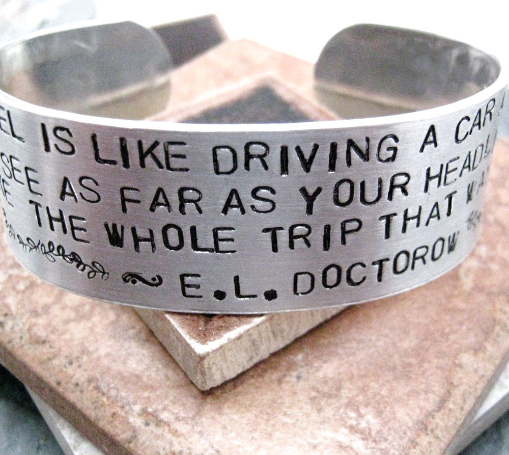 Custom Quote Bracelet, aluminum approx 1 inch wide, customizable up to 35 words, MADE TO ORDER, please read listing, makes a great gift